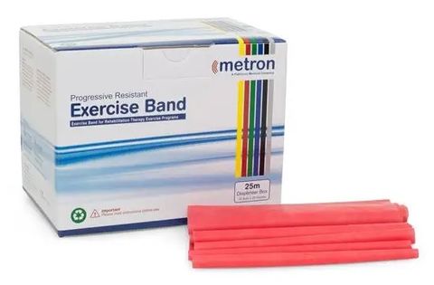 EXERCISE BAND 25M RED MEDIUM