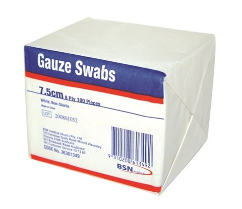 GAUZE SWAB 7.5CM x 7.5CM - 8PLY 71235-02